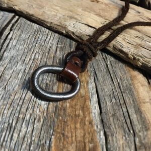 VINTAGE Abercrombie & Fitch leather necklace - RARE